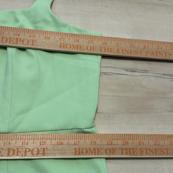 French Connection Women L Dress Mini Square Neck Adjustable Strap Lime Green - Picture 9 of 11
